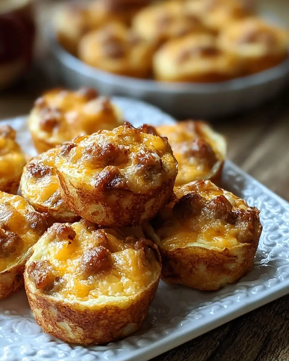 A delicious plate of High-Protein Pancake Sausage Mini Muffins