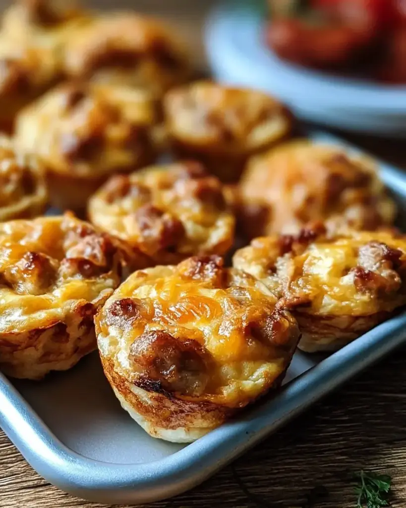 A delicious plate of High-Protein Pancake Sausage Mini Muffins