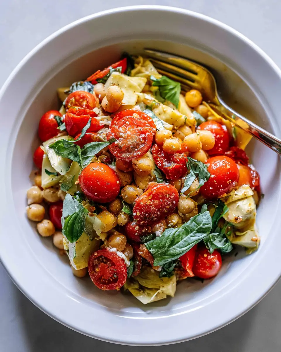 A delicious plate of High-Protein Tomato & Basil Salad