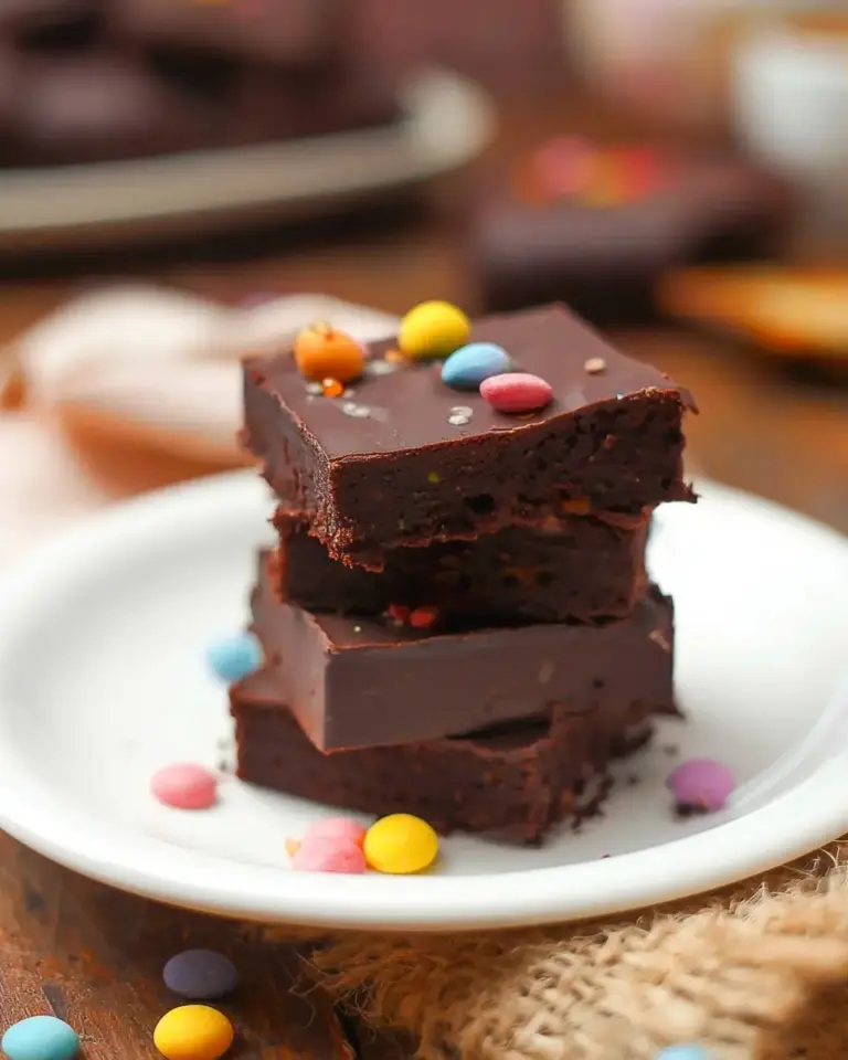 A delicious plate of Homemade Cosmic Brownies