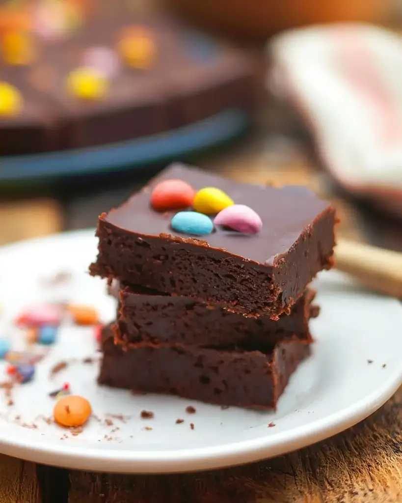 A delicious plate of Homemade Cosmic Brownies