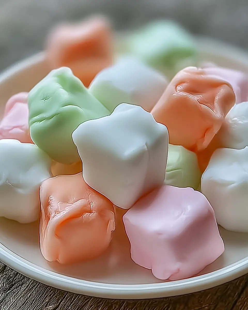 A delicious plate of Homemade Saltwater Taffy Rolls