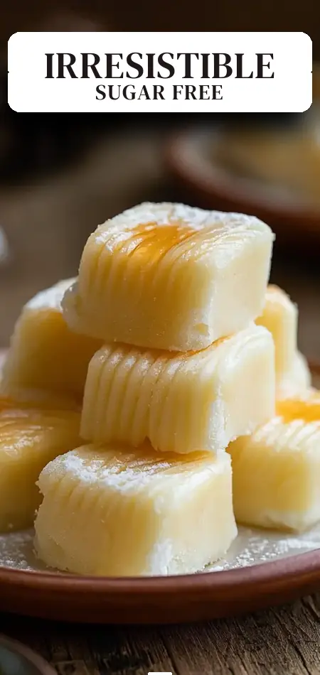 Pinterest pin (Design 2) for An Irresistible Sugar-Free Butter Mochi