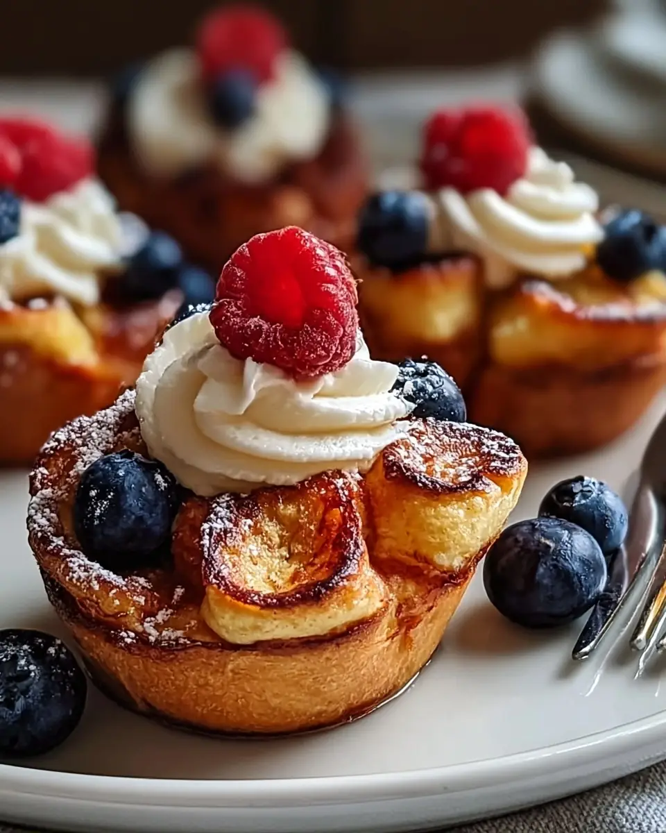 A delicious plate of Irresistible French Toast Cups Recipe for Cozy Mornings-Quick Family Meals