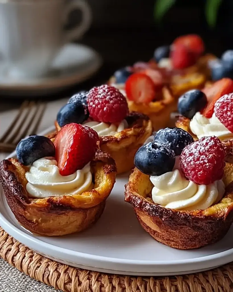 A delicious plate of Irresistible French Toast Cups Recipe for Cozy Mornings-Quick Family Meals