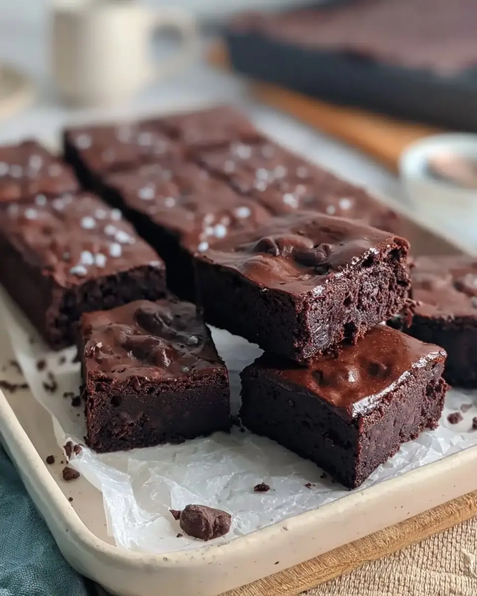 A delicious plate of Irresistible High Protein Greek Yogurt Brownies