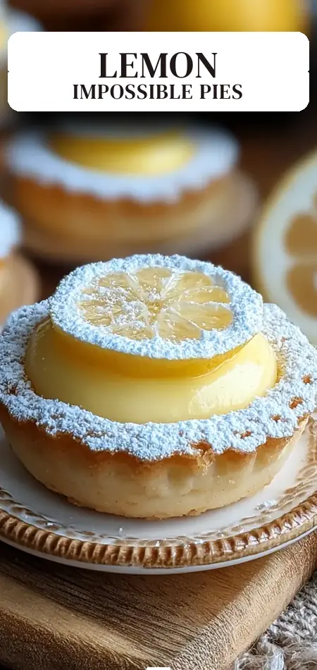 Pinterest pin (Design 2) for Baby Lemon Impossible Pies