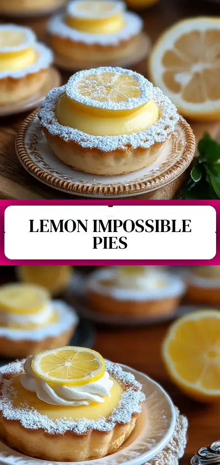 Pinterest pin (Design 3) for Baby Lemon Impossible Pies