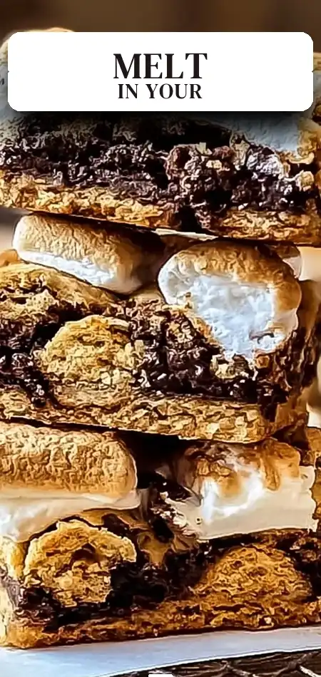 Pinterest pin (Design 2) for Melt-in-Your-Mouth S'mores Cookie Bars Family Favorite