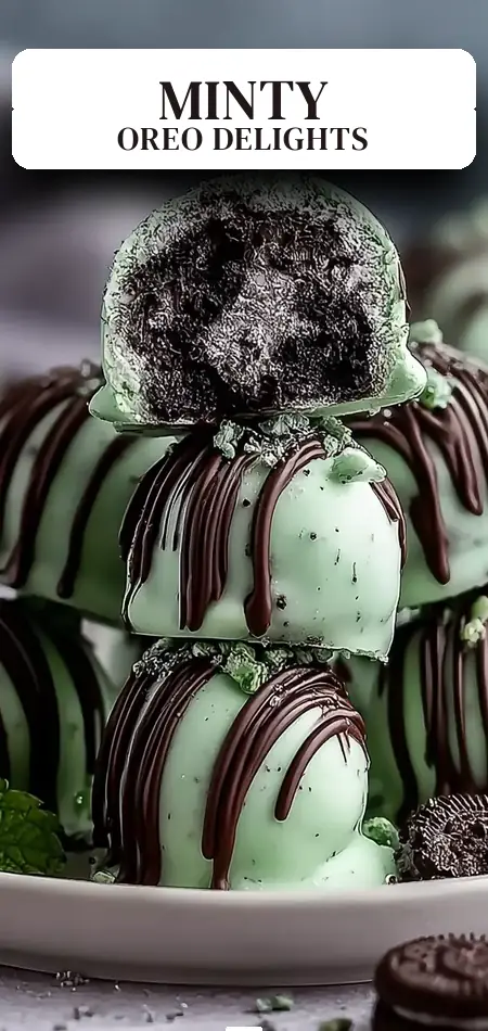 Pinterest pin (Design 2) for Mint Oreo Truffles