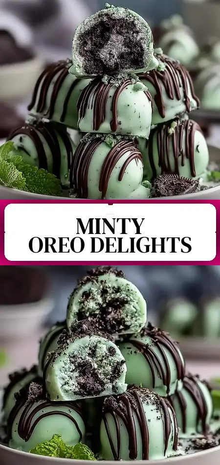 Pinterest pin (Design 3) for Mint Oreo Truffles