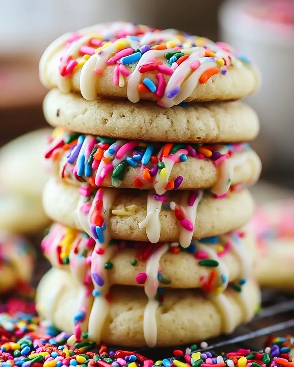 A delicious plate of Magic Confetti Cookies