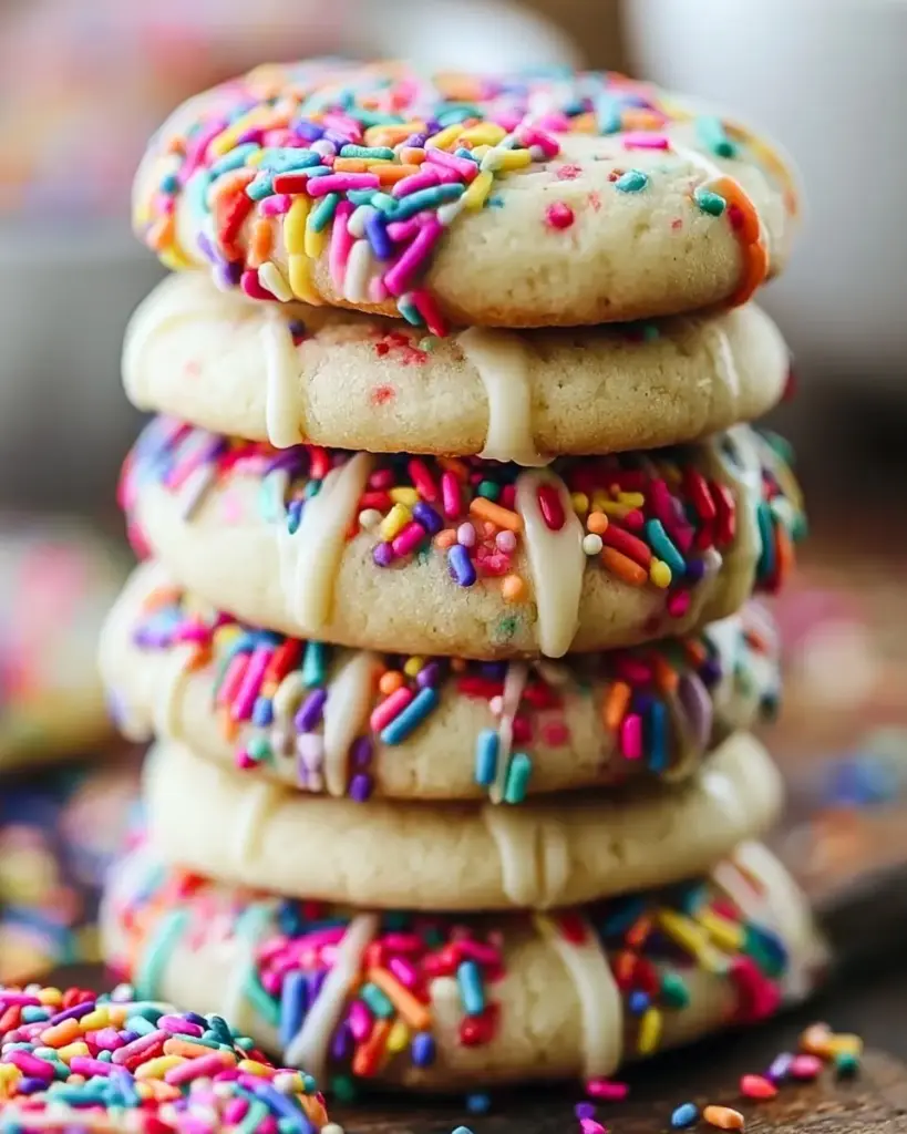 A delicious plate of Magic Confetti Cookies