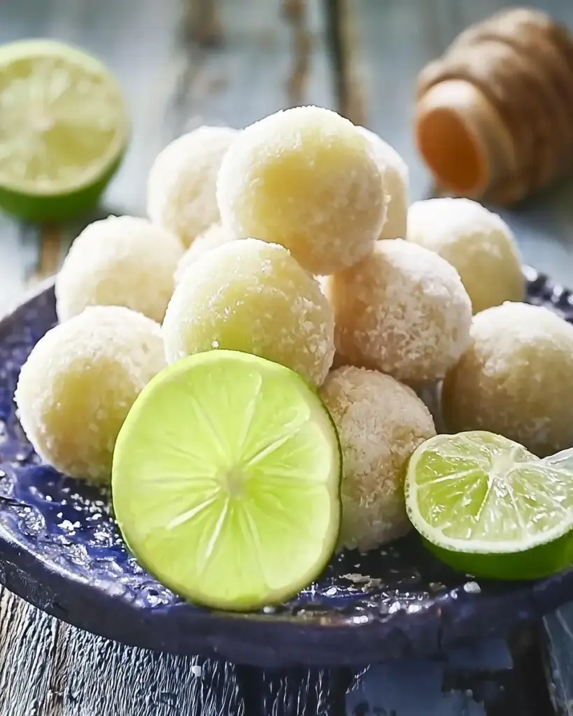 A delicious plate of Margarita Balls: No-Bake Treats to Brighten Your Gatherings