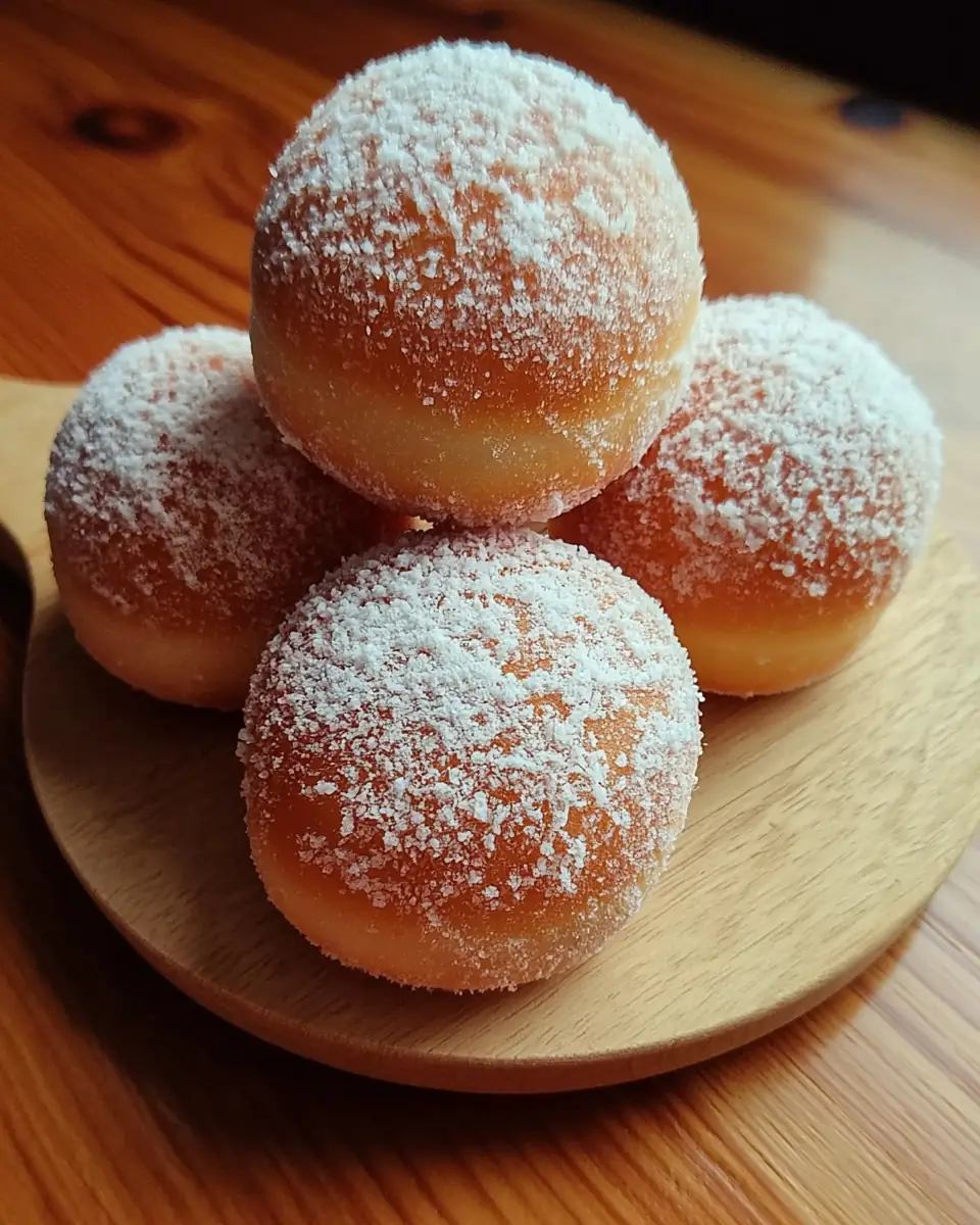 A delicious plate of Mochi Doughnuts