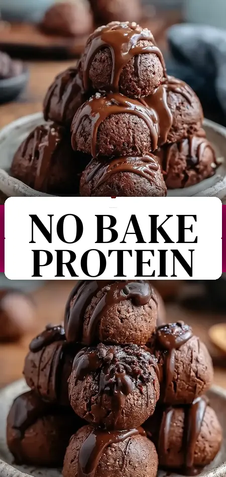 Pinterest pin (Design 3) for Ultimate No-Bake Cottage Cheese Brownie Batter Protein Bites
