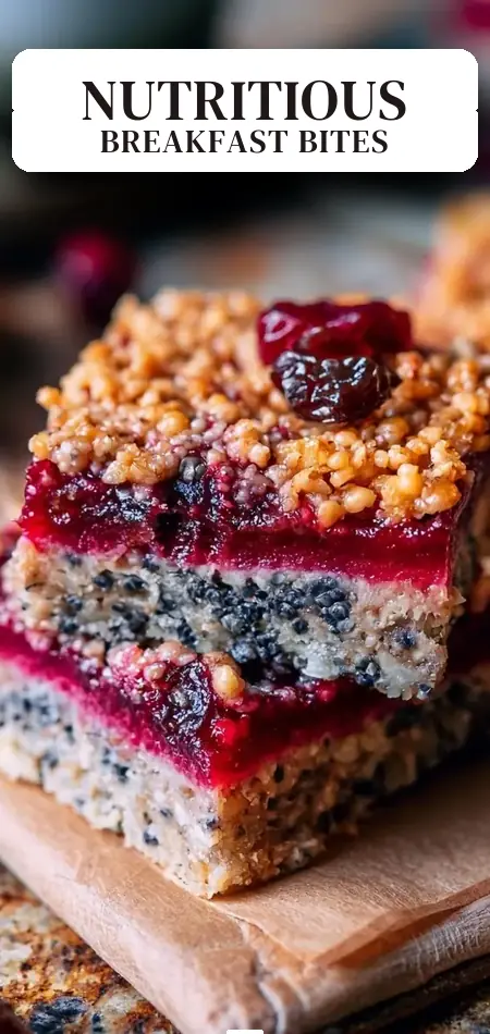 Pinterest pin (Design 2) for Healthy Breakfast Bars