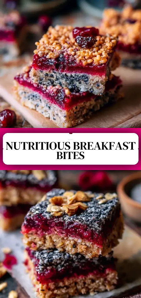 Pinterest pin (Design 3) for Healthy Breakfast Bars
