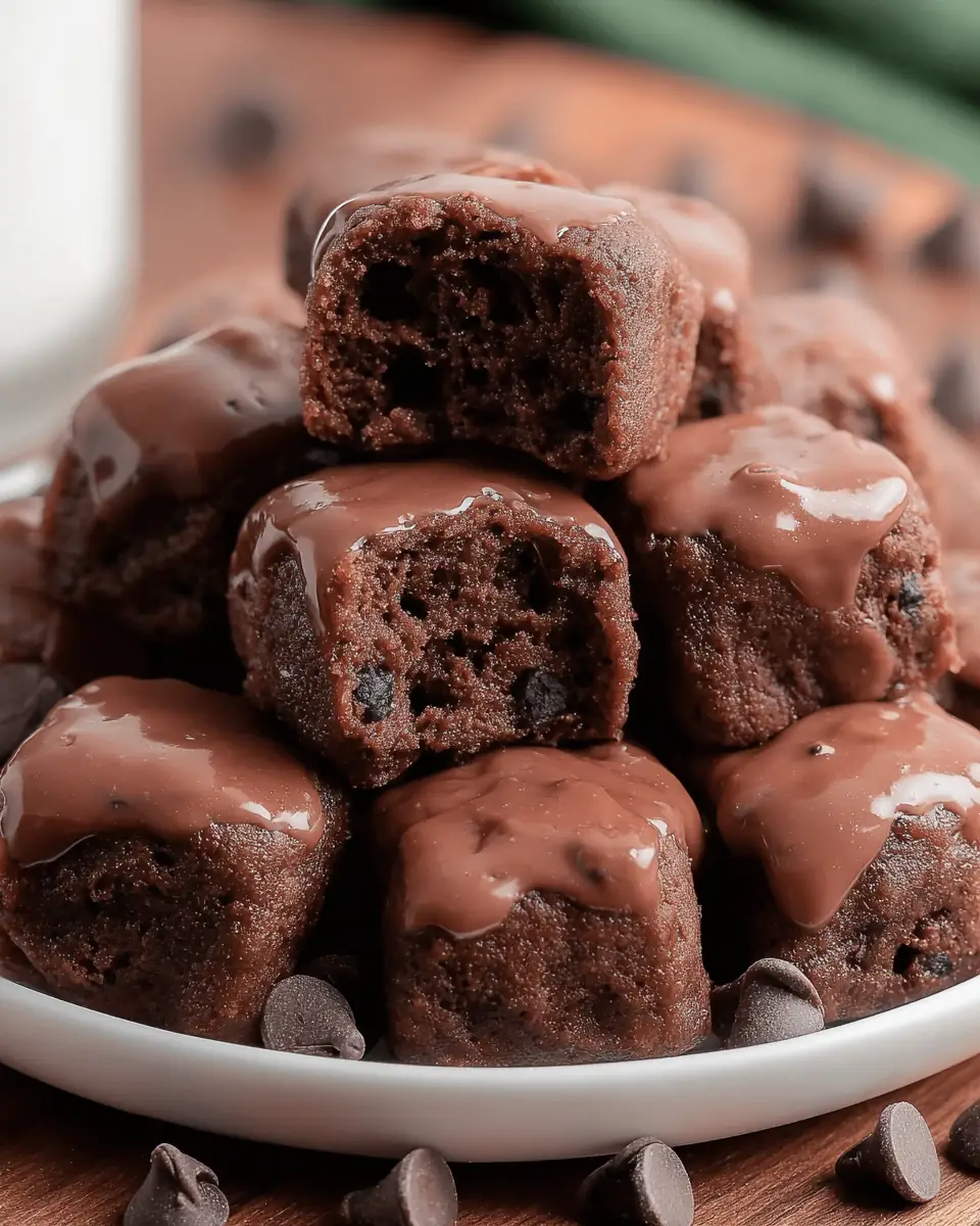 A delicious plate of No-Bake Cottage Cheese Brownie Batter Protein Bites: Healthy, Easy, and Delicious
