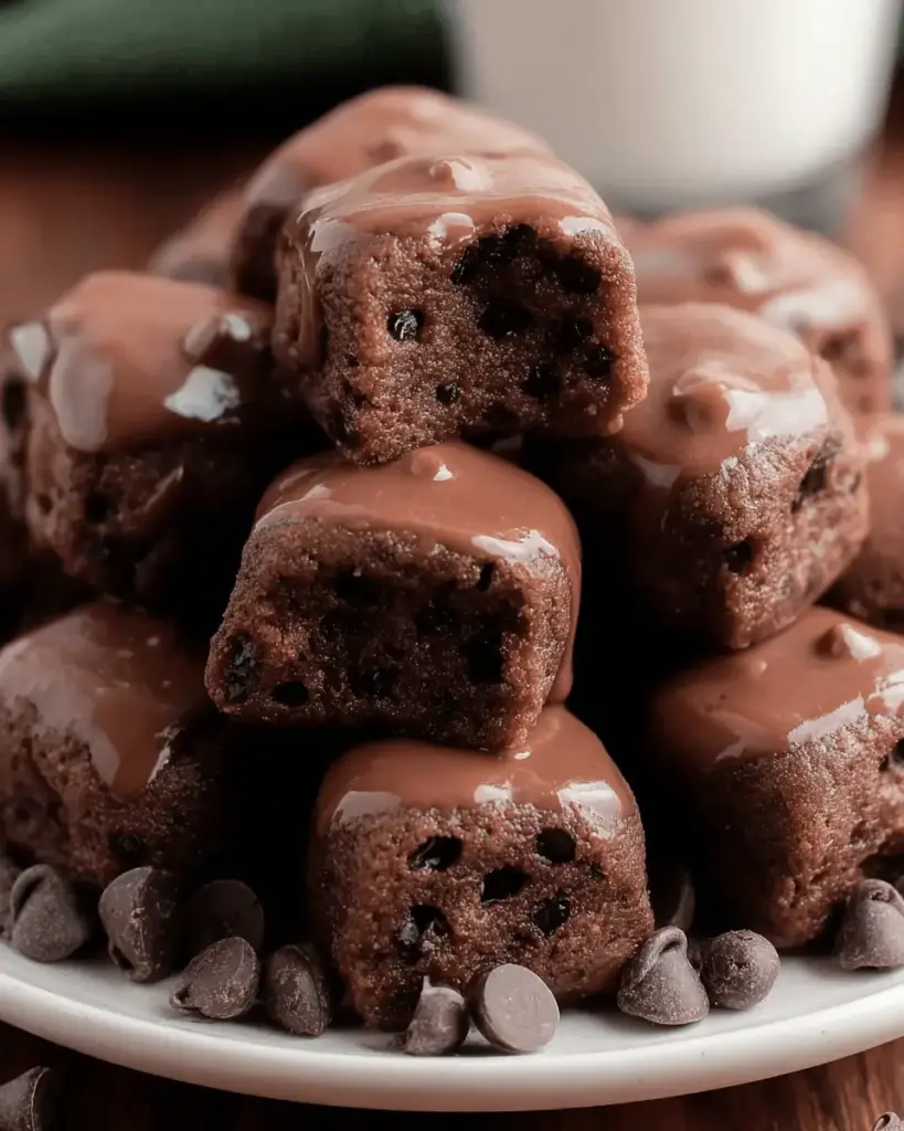 A delicious plate of No-Bake Cottage Cheese Brownie Batter Protein Bites: Healthy, Easy, and Delicious