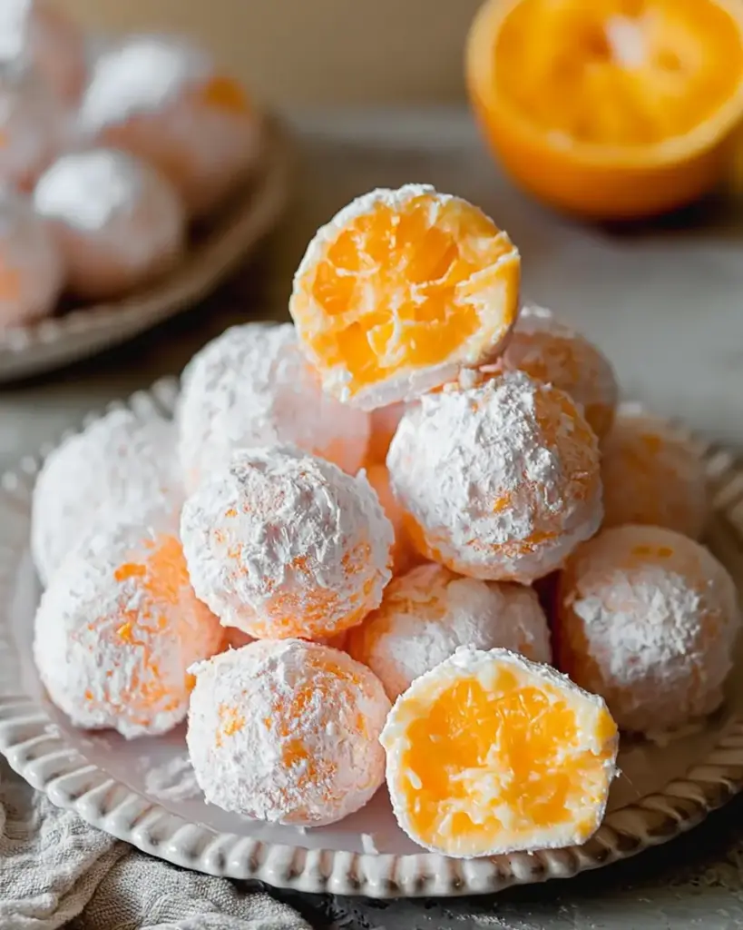 A delicious plate of No-Bake Orange Creamsicle Truffles Recipe