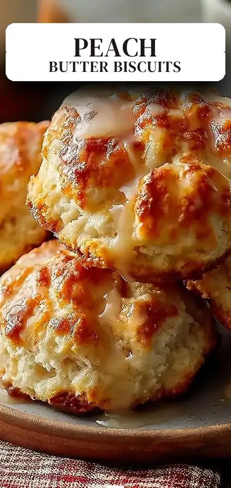 Pinterest pin (Design 2) for Peach Butter Swim Biscuits