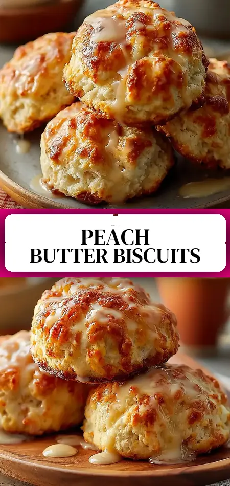 Pinterest pin (Design 3) for Peach Butter Swim Biscuits