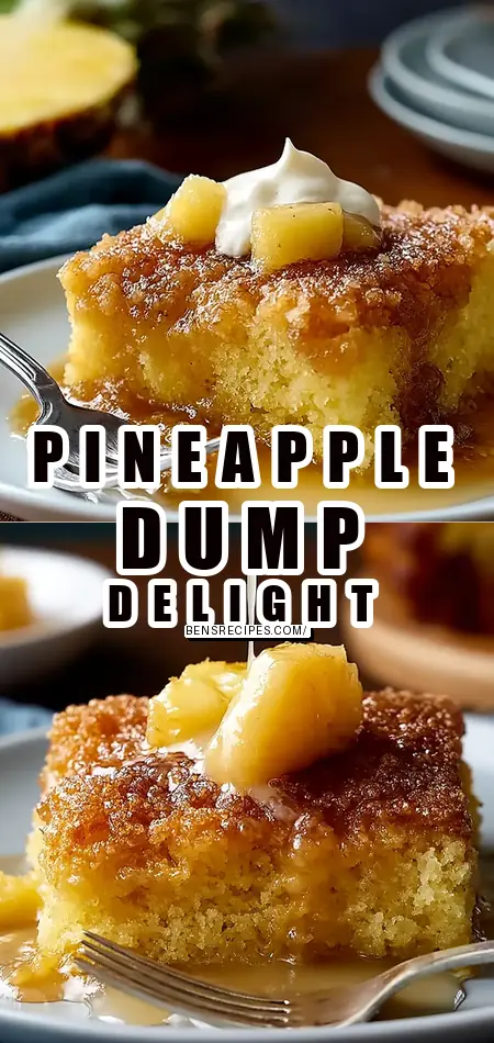 Pinterest pin (Design 1) for Easy Pineapple Dump Cake Recipe