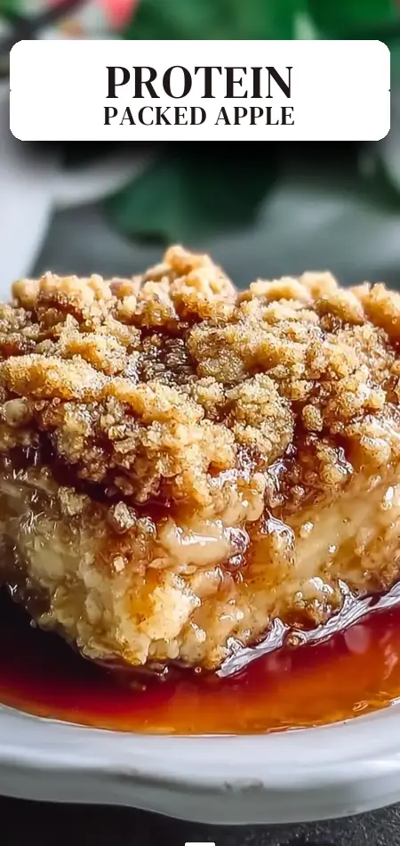 Pinterest pin (Design 2) for High-Protein Apple Crumble
