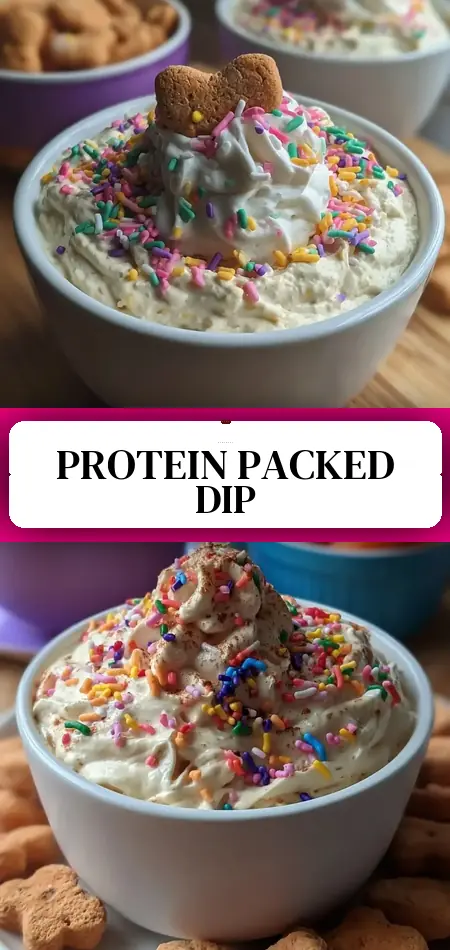 Pinterest pin (Design 3) for High Protein Dunkaroo Dip