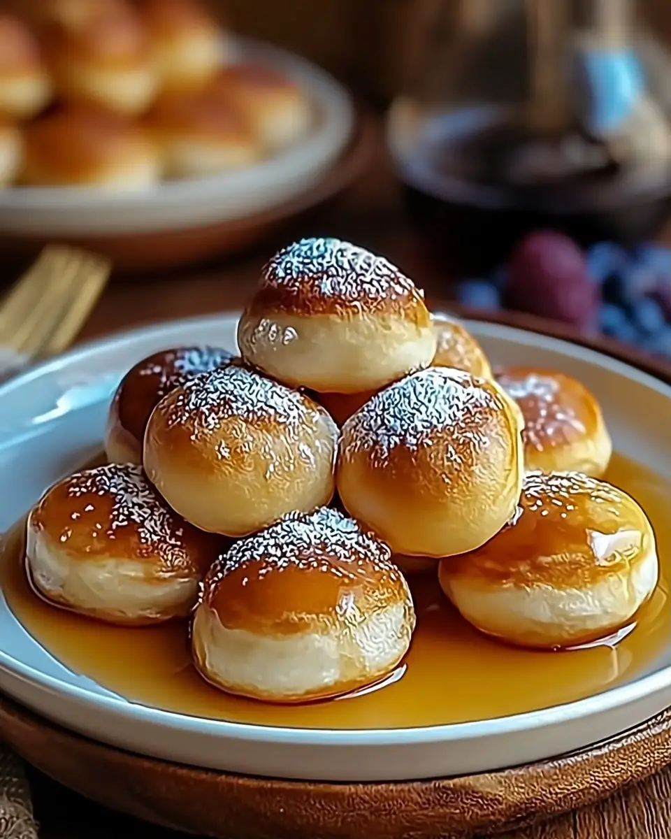 A delicious plate of Pancake Poppers: Bite-Sized Bliss for Easy Mornings-Quick Family Meals