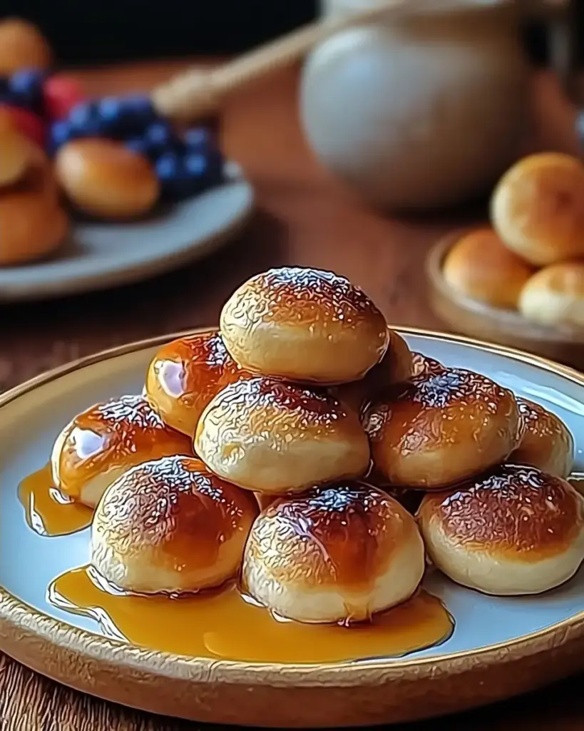 A delicious plate of Pancake Poppers: Bite-Sized Bliss for Easy Mornings-Quick Family Meals