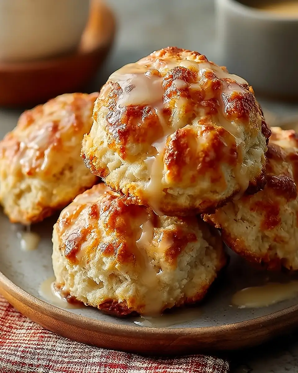 A delicious plate of Peach Butter Swim Biscuits