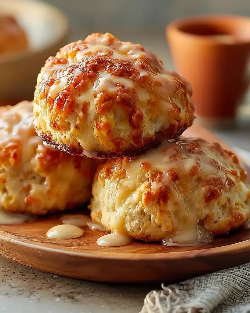 A delicious plate of Peach Butter Swim Biscuits