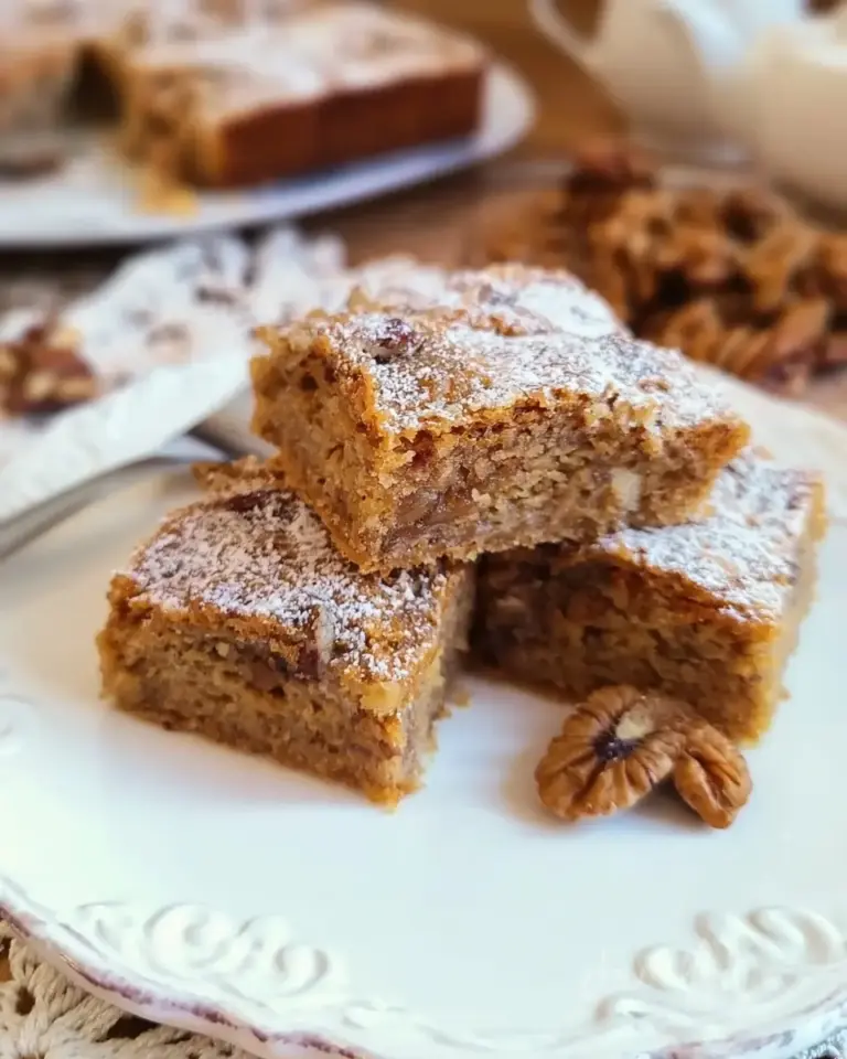 A delicious plate of Pecan Pie Cake