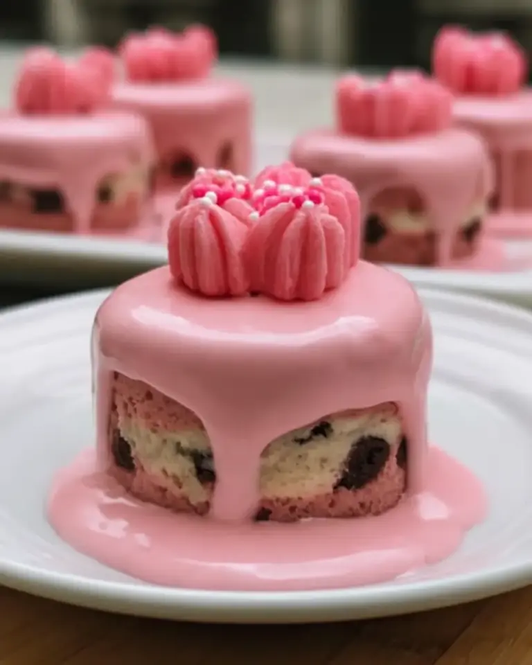 A delicious plate of Pink Brownie Base
