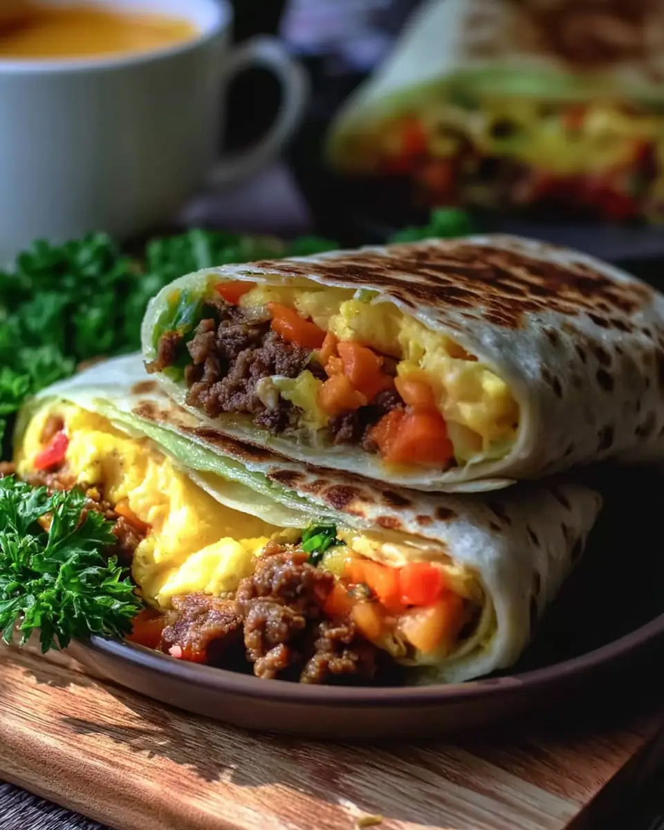A delicious plate of Protein-Packed Breakfast Burritos