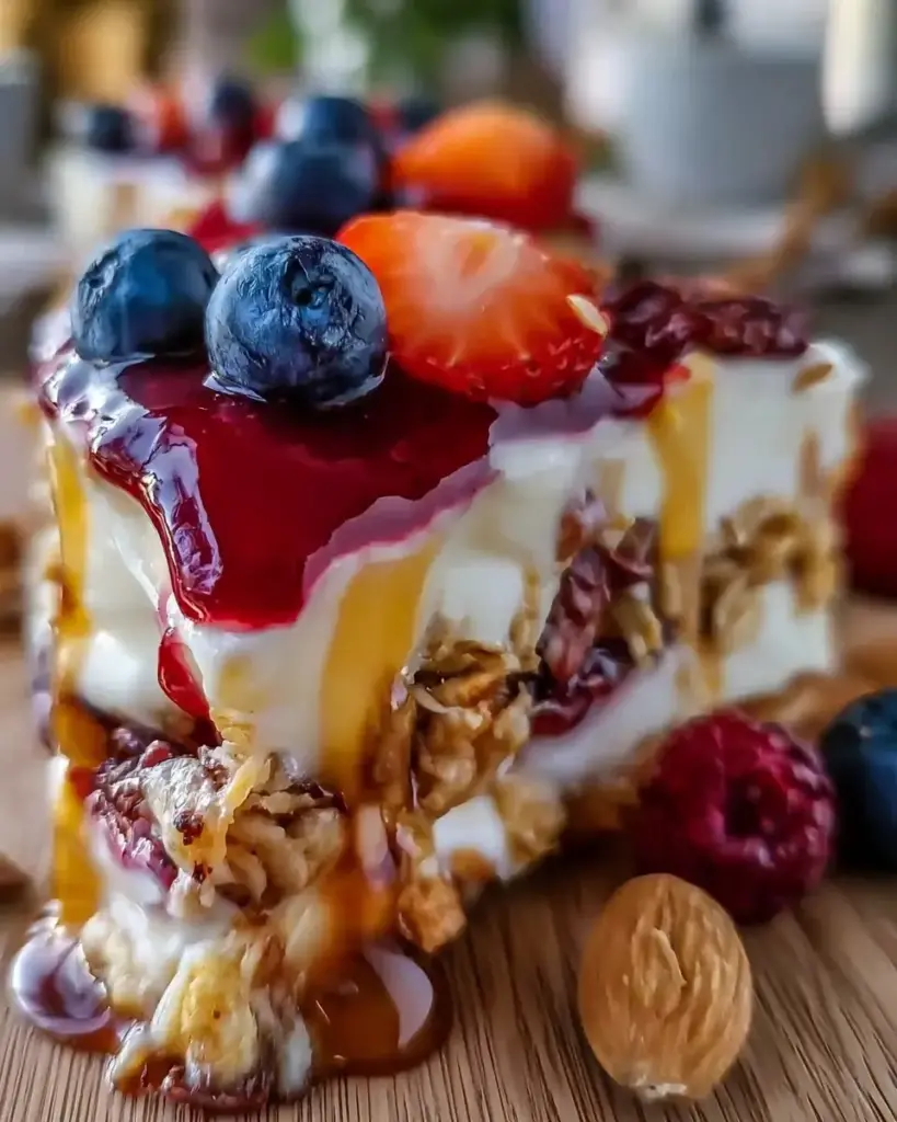 A delicious plate of Protein-Packed Greek Yogurt Parfait Bar