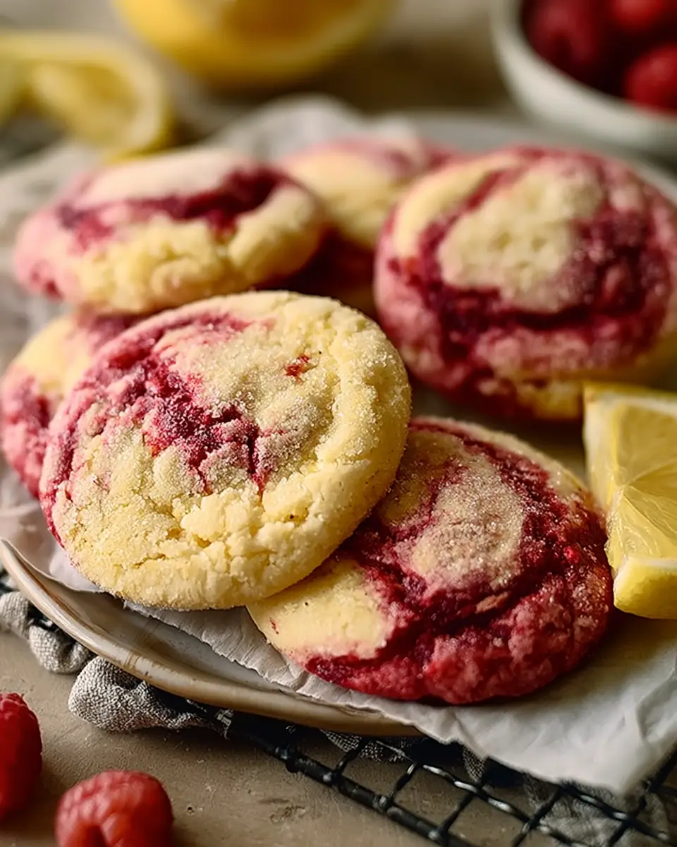 A delicious plate of Raspberry Lemonade Cookies Recipe