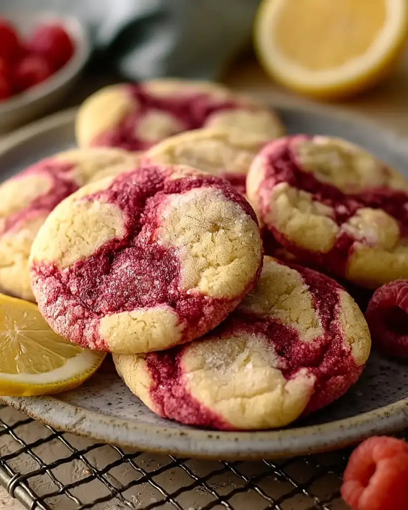 A delicious plate of Raspberry Lemonade Cookies Recipe
