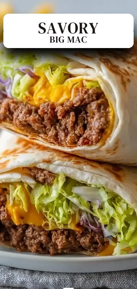 Pinterest pin (Design 2) for Big Mac Wraps