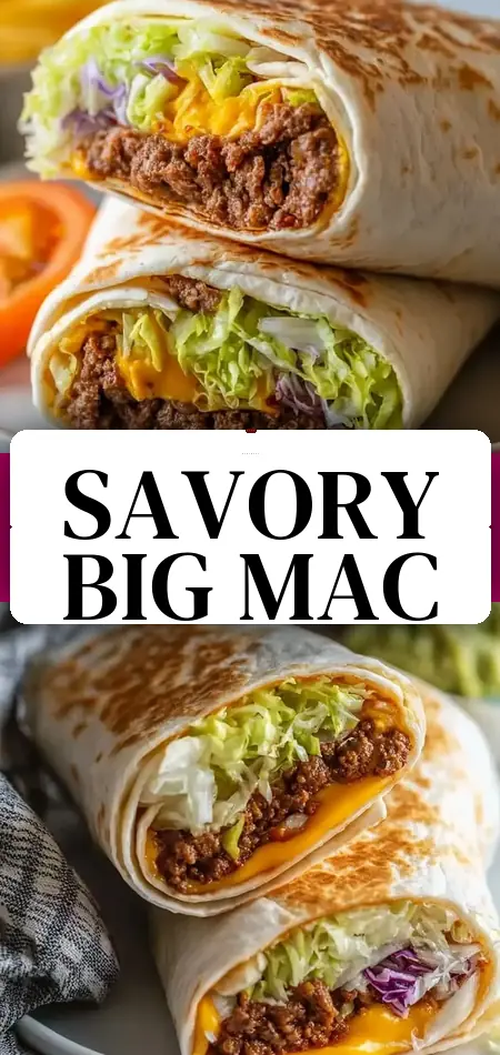 Pinterest pin (Design 3) for Big Mac Wraps