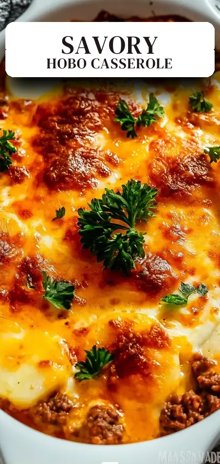 Pinterest pin (Design 2) for Hobo Casserole Ground Beef