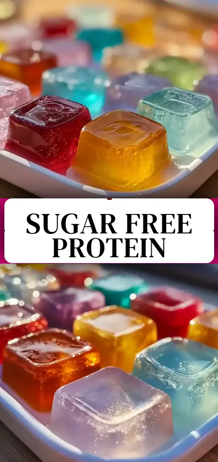 Pinterest pin (Design 3) for Protein-Rich Sugar-Free Jello