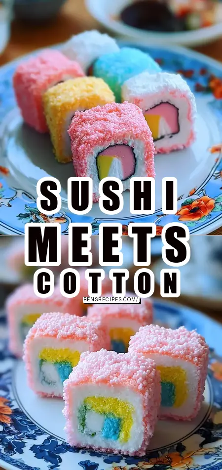 Pinterest pin (Design 1) for Cotton Candy Sushi