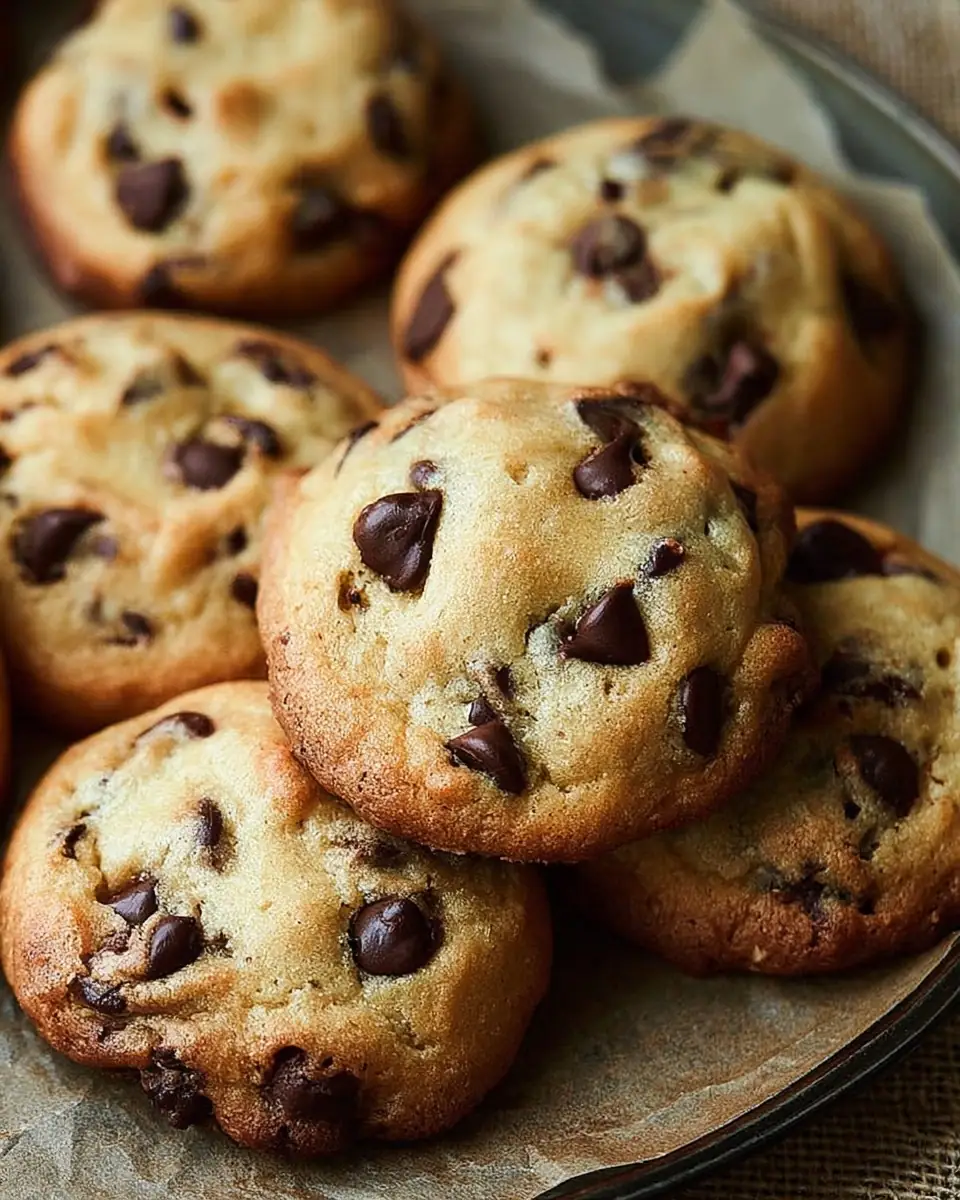A delicious plate of Small Batch Air Fryer Chocolate Chip Cookies