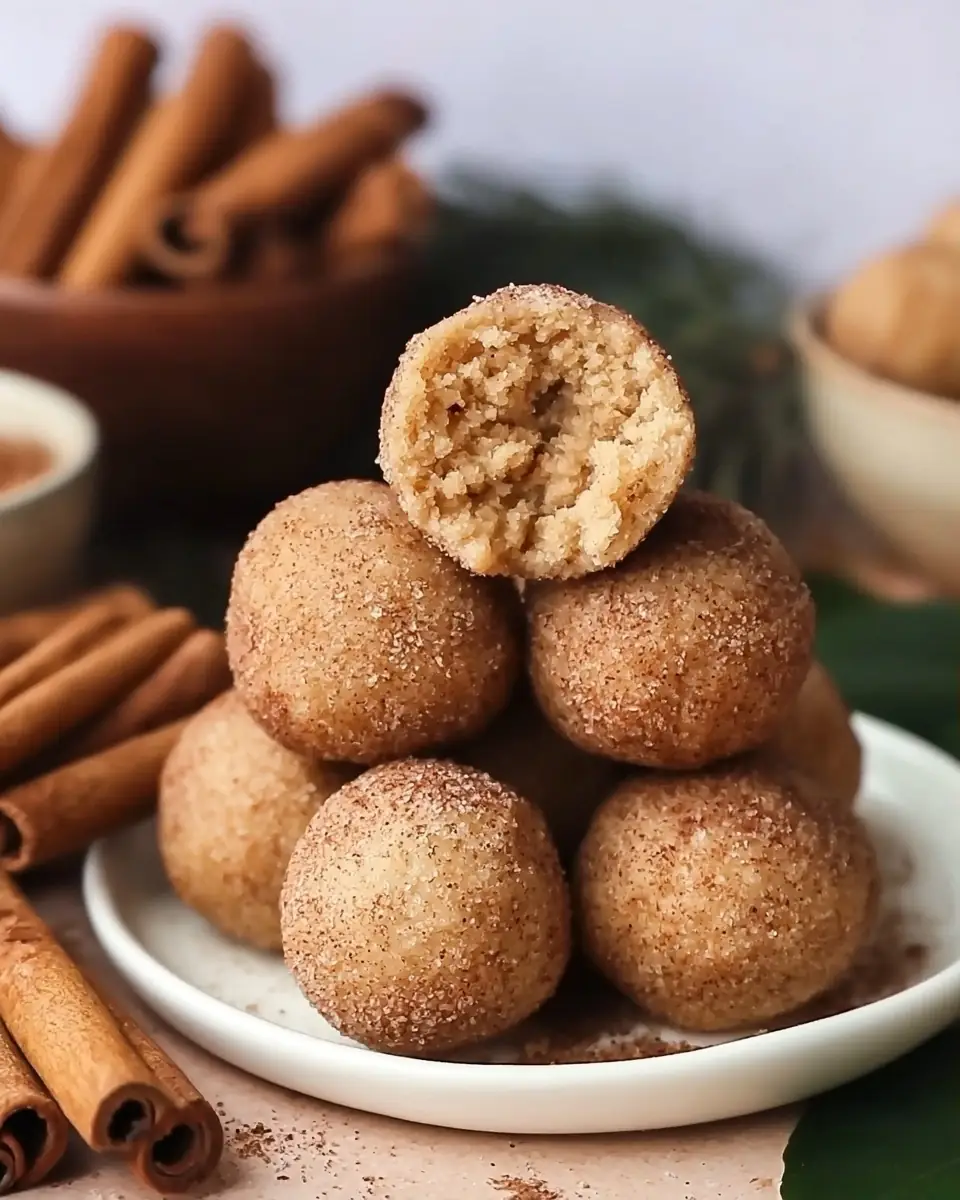 A delicious plate of Snickerdoodle Protein Bites