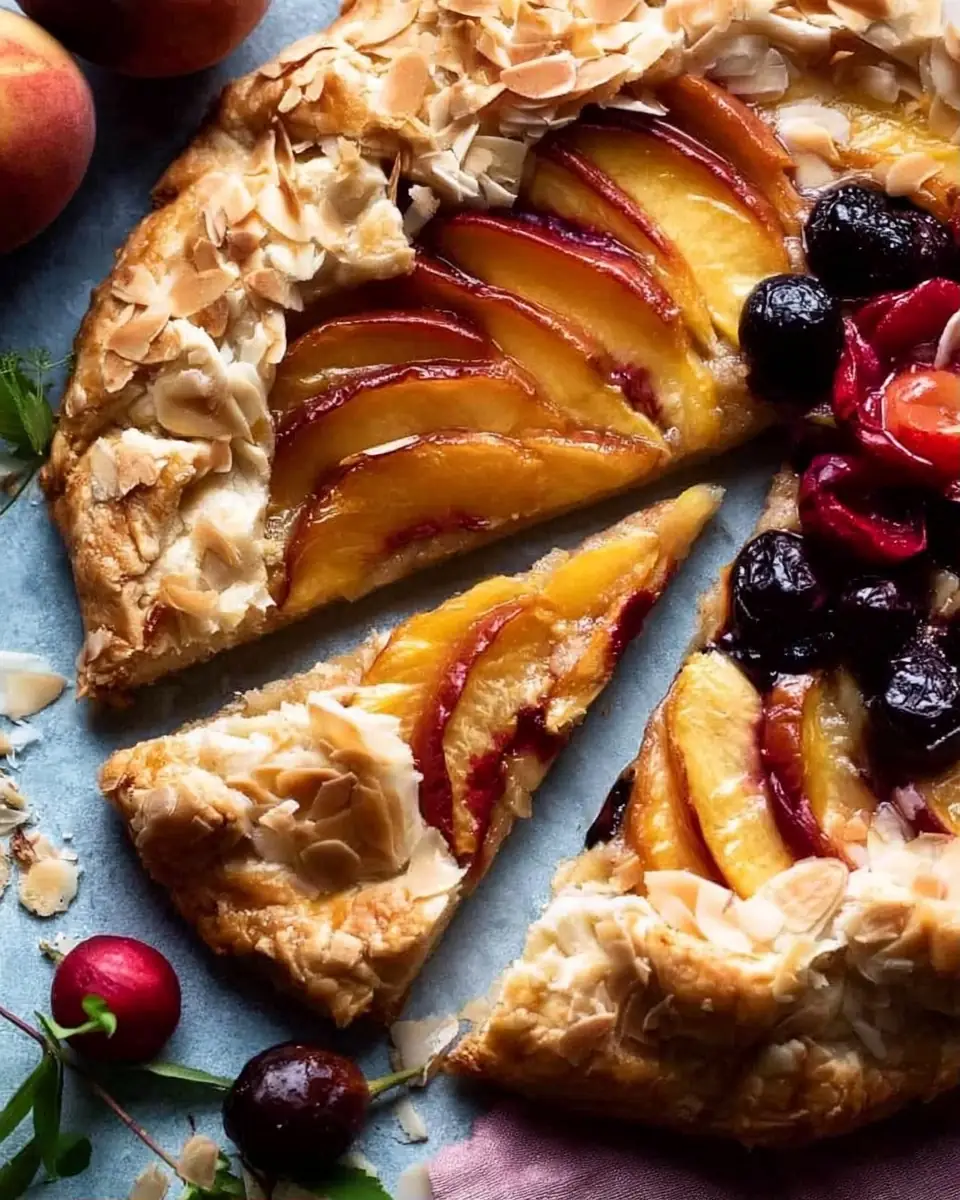 A delicious plate of Summer Peach Galette Recipe