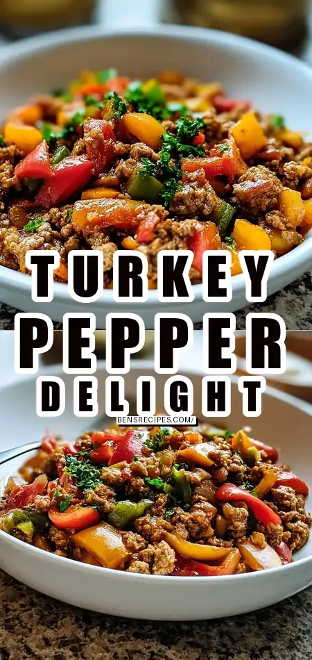 Pinterest pin (Design 1) for Ground turkey and peppers