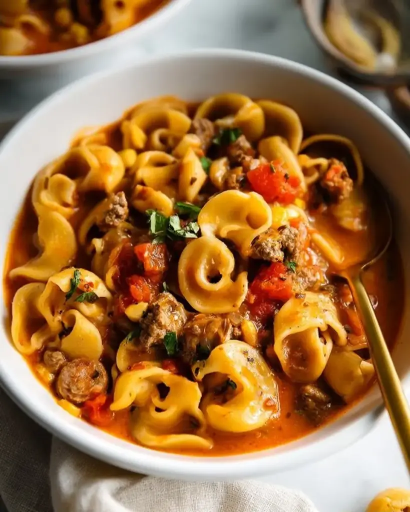 A delicious plate of Taco Pasta - (One Pot!)